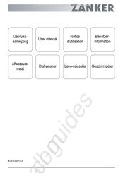 ZANKER KDI10001XB Gebruiksaanwijzing