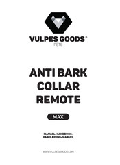 Vulpes Goods Anti Bark Collar Remote MAX Handleiding