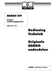 REMKO ETF 100/150 Bedieningshandleiding