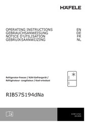 Hafele RIB57S194dNa Gebruiksaanwijzing