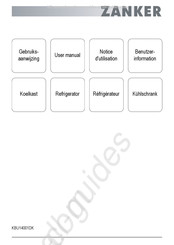 ZANKER KBU14001DK Gebruiksaanwijzing