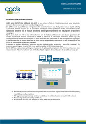 Cadis LEAK DETECTION MODULE CA-LDM Installatie-Instructies