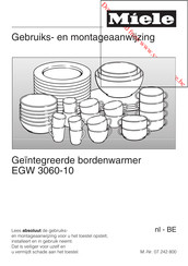 Miele EGW 3060-10 Gebruiks- En Montage-Aanwijzing