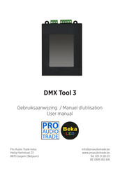 Pro Audio Trade DMX Tool 3 Gebruiksaanwijzing