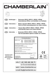 Chamberlain RPD10 Instructies