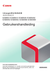 Canon imageRUNNER ADVANCE C5045 Gebruikershandleiding