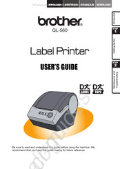 Brother DK TAPE QL-560 Gebruikershandleiding