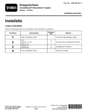 Toro GrandStand Revolution Installatie-Instructies