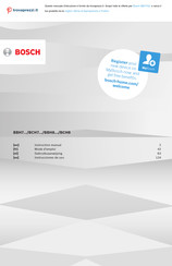 Bosch BCH8 Series Gebruiksaanwijzing