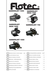 Flotec GARDENJET INOX 1000 Handleiding Voor Gebruik En Onderhoud