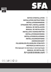 SFA SANIPRO XR Installatievoorschriften