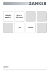 ZANKER KOU20602XK Gebruiksaanwijzing