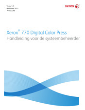 Xerox 770 Digital Color Press Handleiding