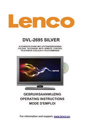 LENCO DVL-2695 SILVER Gebruiksaanwijzing