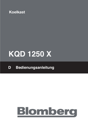 Blomberg KQD 1250 X Gebruiksaanwijzing