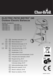 Char-Broil Electric Patio Bistro 240 Gebruiksinstructies