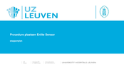 UZ Leuven Enlite Sensor Instructies