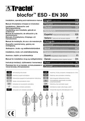 Tractel Blocfor B1.8A ESD Handleiding Voor Installatie, Gebruik En Onderhoud