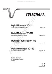 VOLTCRAFT VC-110 Gebruiksaanwijzing