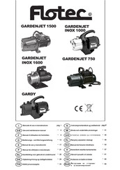 Flotec GARDENJET 750 Handleiding Voor Gebruik En Onderhoud