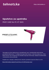 Profi Care PC-HT 3045 Gebruiksaanwijzing