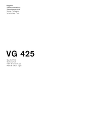 Gaggenau VG 425 Gebruiksaanwijzing