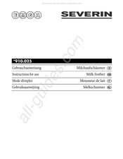 SEVERIN 910.025 Series Gebruiksaanwijzing