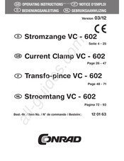 Conrad VC-602 Gebruiksaanwijzing