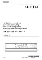 OERTLI PKR-440 Handleiding Voor Gebruik