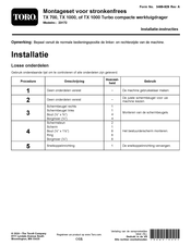 Toro TX 1000 Turbo Installatie-Instructies