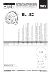 Ruck Ventilatoren EL 150L EC 01 Montage-Instructie