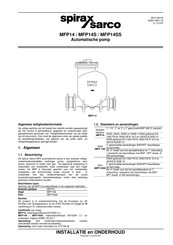 Spirax Sarco MFP14 Installatie En Onderhoud