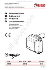 Riello RG0.3R Installatie-, Gebruiks- En Onderhoudsvoorschriften