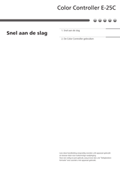 Ricoh Color Controller E-25C Snel Aan De Slag