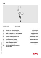 KWC 3600001625 Originele Montage- En Bedrijfshandleiding