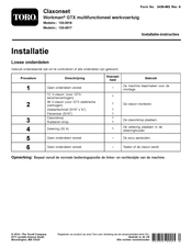 Toro Workman GTX Installatie-Instructies