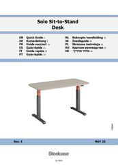 Steelcase Solo Sit-to-Stand Desk Beknopte Handleiding