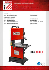 Holzmann HBS 230HQ Gebruiksaanwijzing