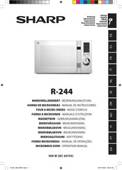 Sharp R-244 Gebruiksaanwijzing