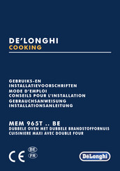 DeLonghi MEM 965 T BE Series Installatievoorschriften