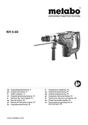 Metabo KH 5-40 Originele Gebruiksaanwijzing