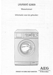 Electrolux AEG LAVAMAT 62809 Gebruikersinformatie