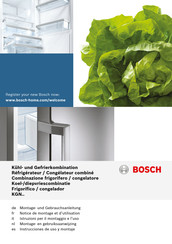 Bosch KGN Series Montage- En Gebruiksaanwijzing