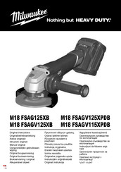 Milwaukee M18 FSAGV115XPDB Oorspronkelijke Gebruiksaanwijzing