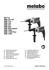 Metabo SB 710 Originele Gebruiksaanwijzing