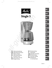 Melitta Single 5 Gebruiksaanwijzing