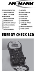 ANSMANN ENERGY CHECK LCD Gebruiksaanwijzing