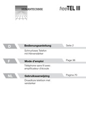 HumanTechnik freeTEL III Gebruiksaanwijzing