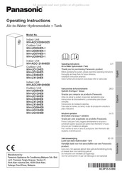 Panasonic WH-UD09HE8 Gebruiksaanwijzing