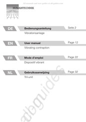 HumanTechnik A-3310-0 Gebruiksaanwijzing